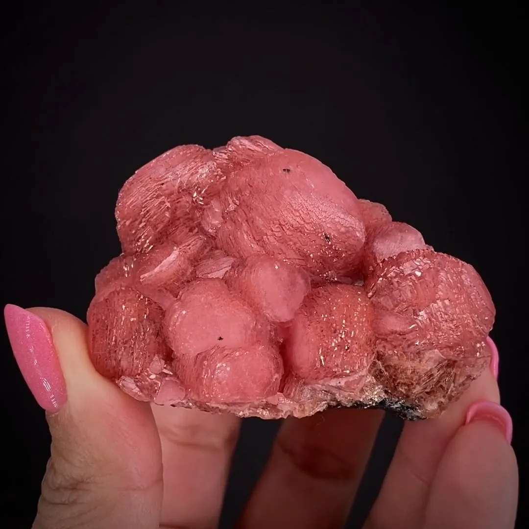 Rhodochrosite on Manganite - image 1