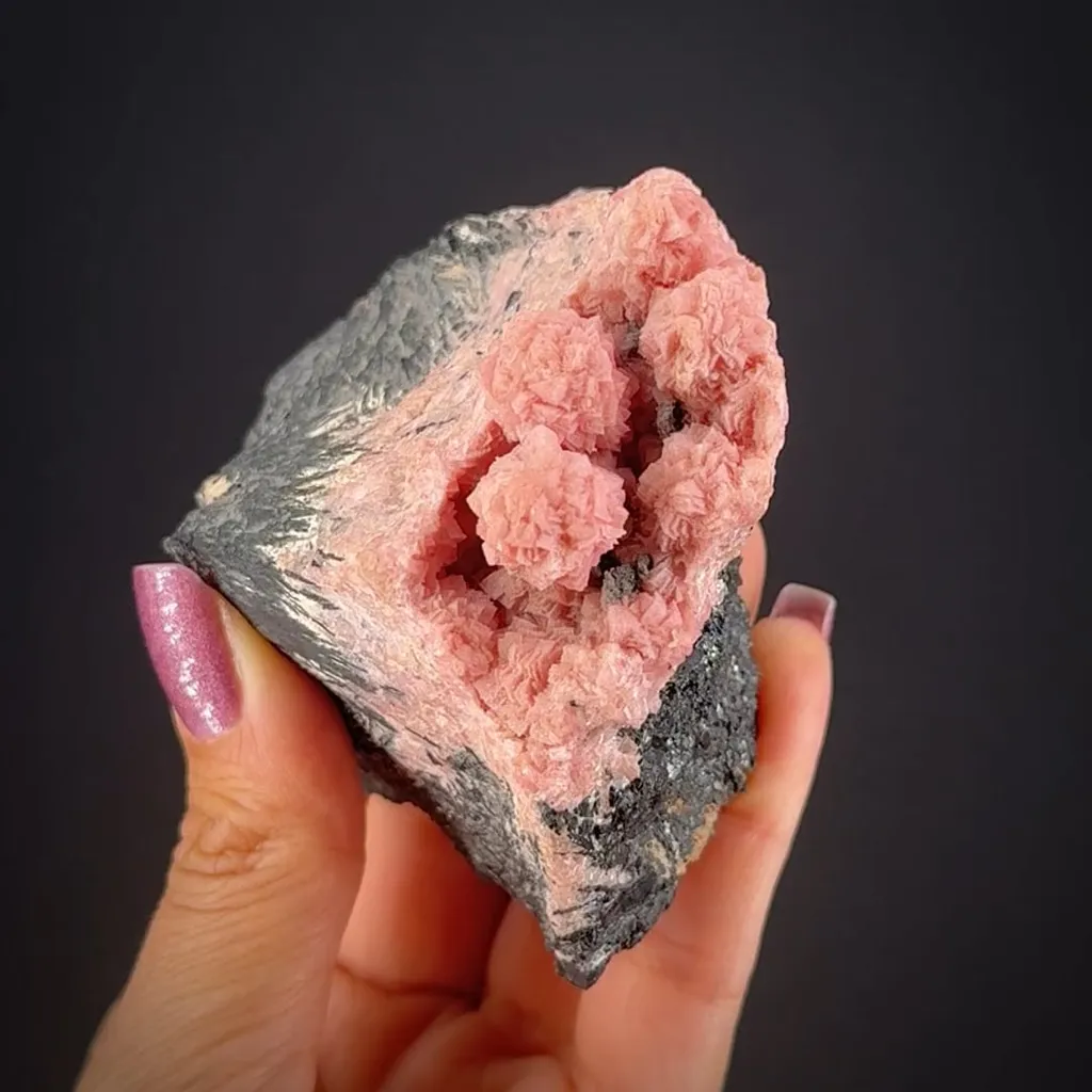 Rhodochrosite on Manganite - image 2