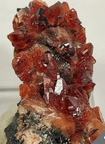 Rhodochrosite on Manganite - image 2