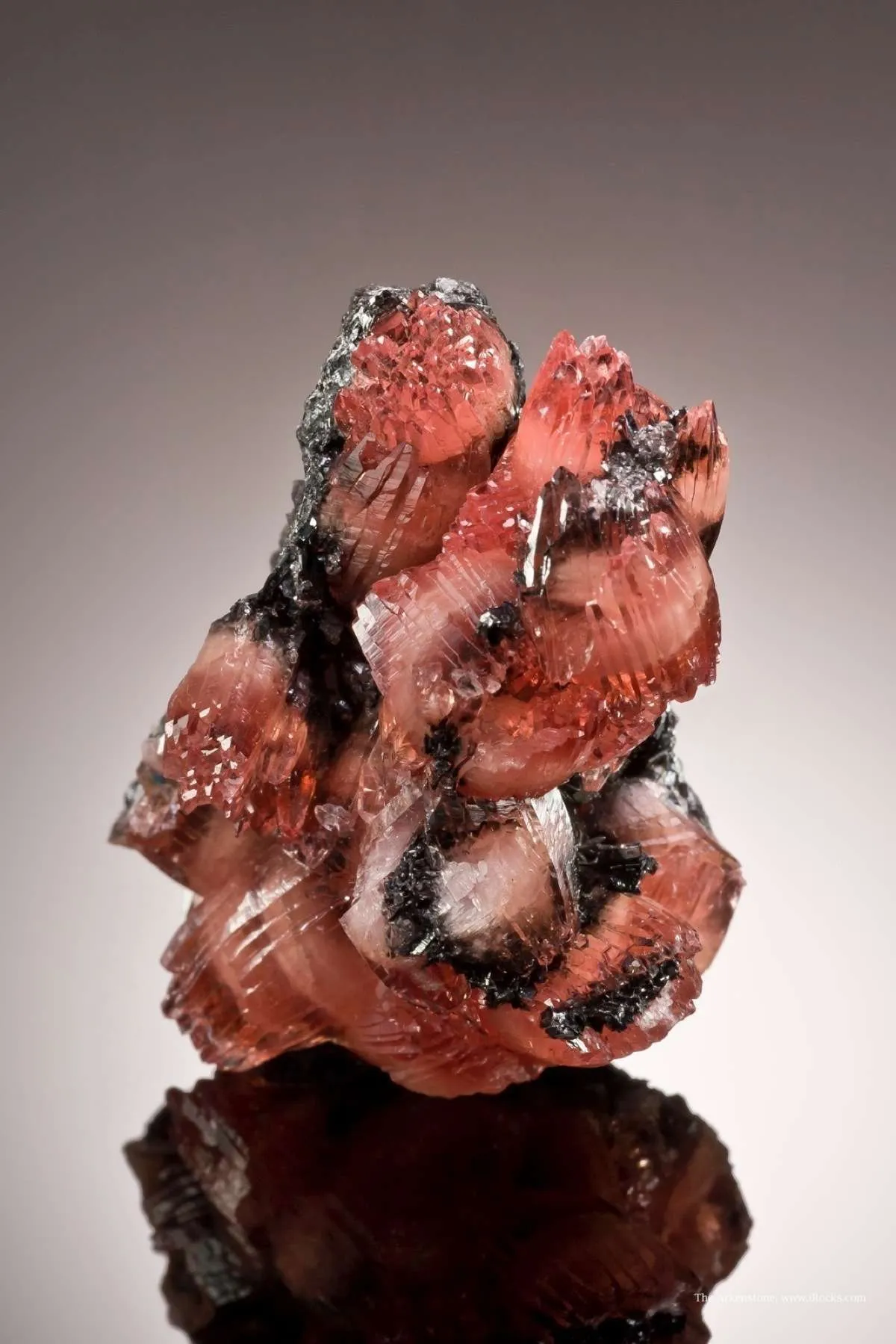 Rhodochrosite on Manganite - image 2