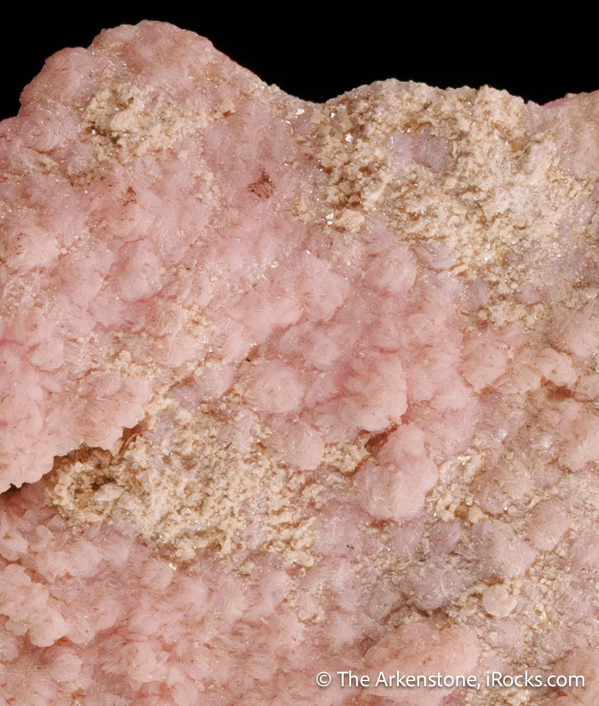 Rhodochrosite on Parsettensite - image 3