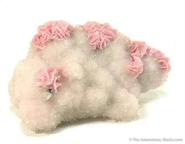 Rhodochrosite on Quartz image