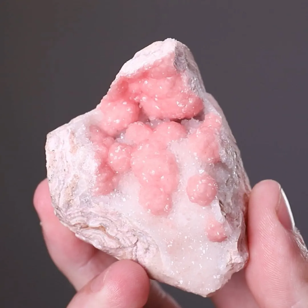 Rhodochrosite on Quartz - image 2