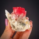 Rhodochrosite on Quartz - image 2