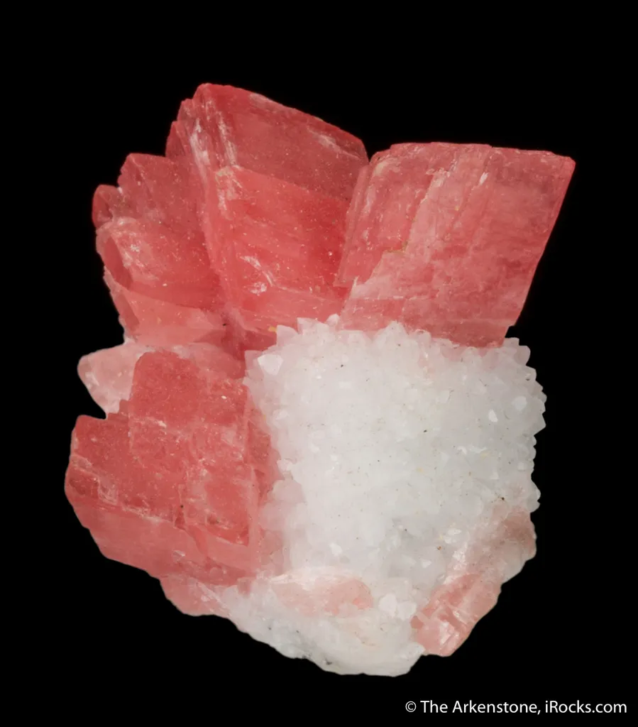 Rhodochrosite on Quartz image