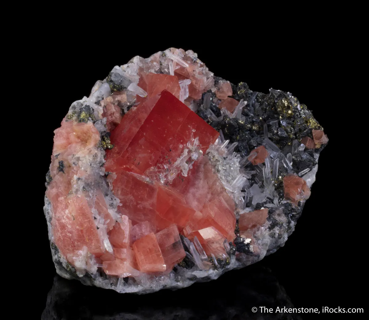 Rhodochrosite on Quartz and Tetrahedrite - image 6