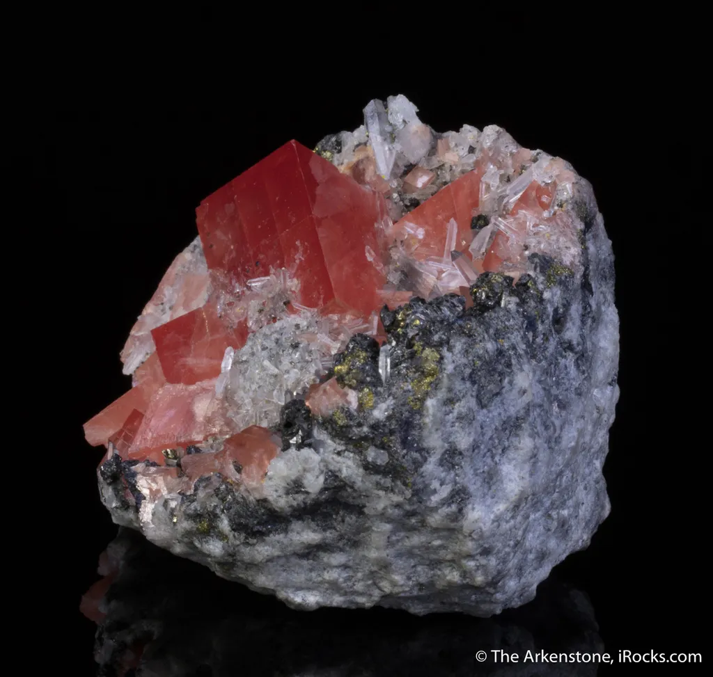 Rhodochrosite on Quartz and Tetrahedrite - image 5