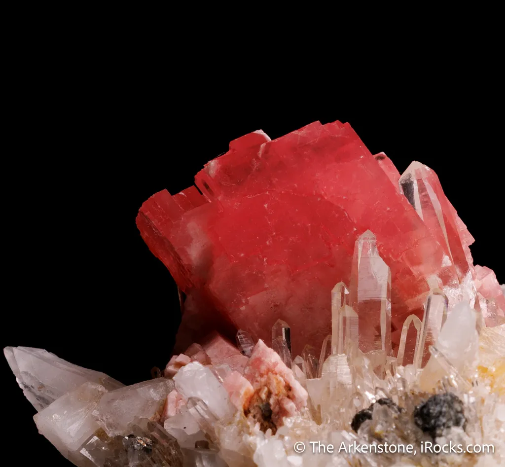 Rhodochrosite on Quartz image