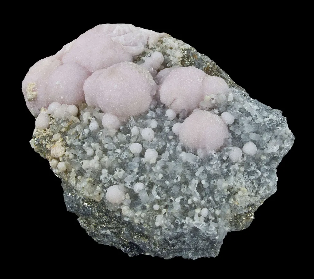 Rhodochrosite on Quartz image