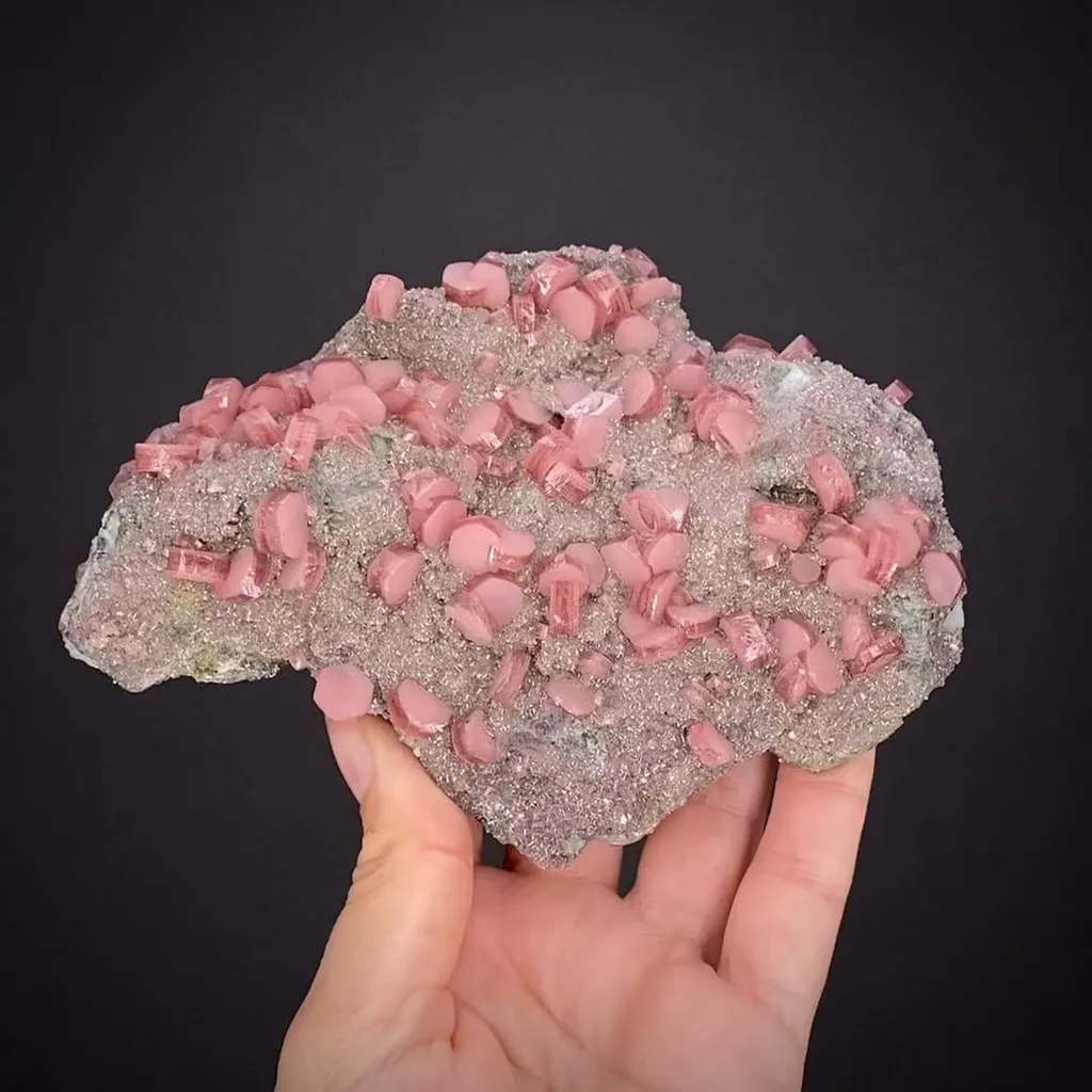Rhodochrosite on Rhodochrosite (new find) image