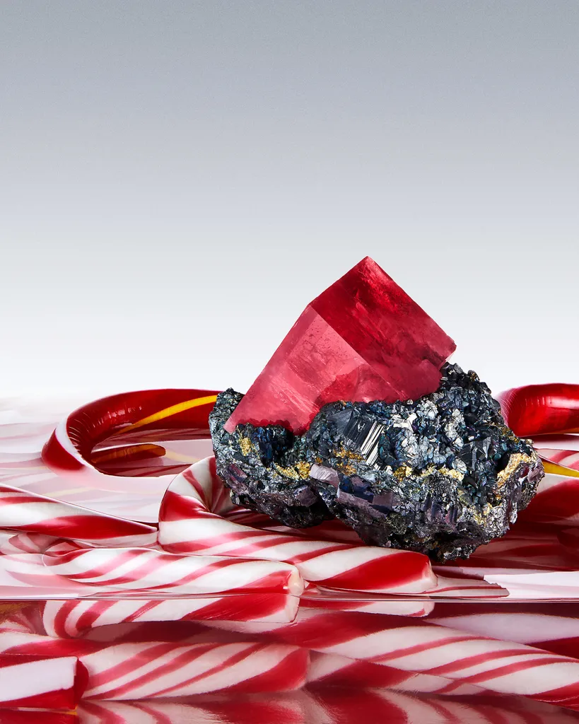 Rhodochrosite on Tetrahedrite - image 3