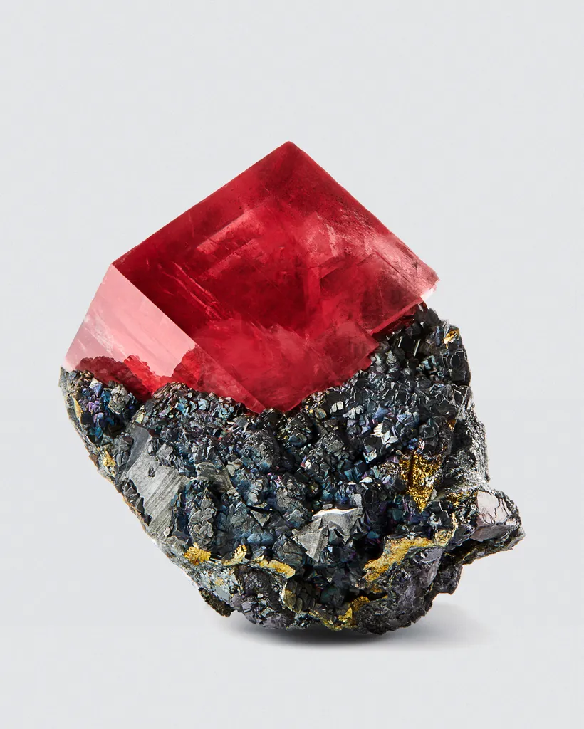Rhodochrosite on Tetrahedrite image