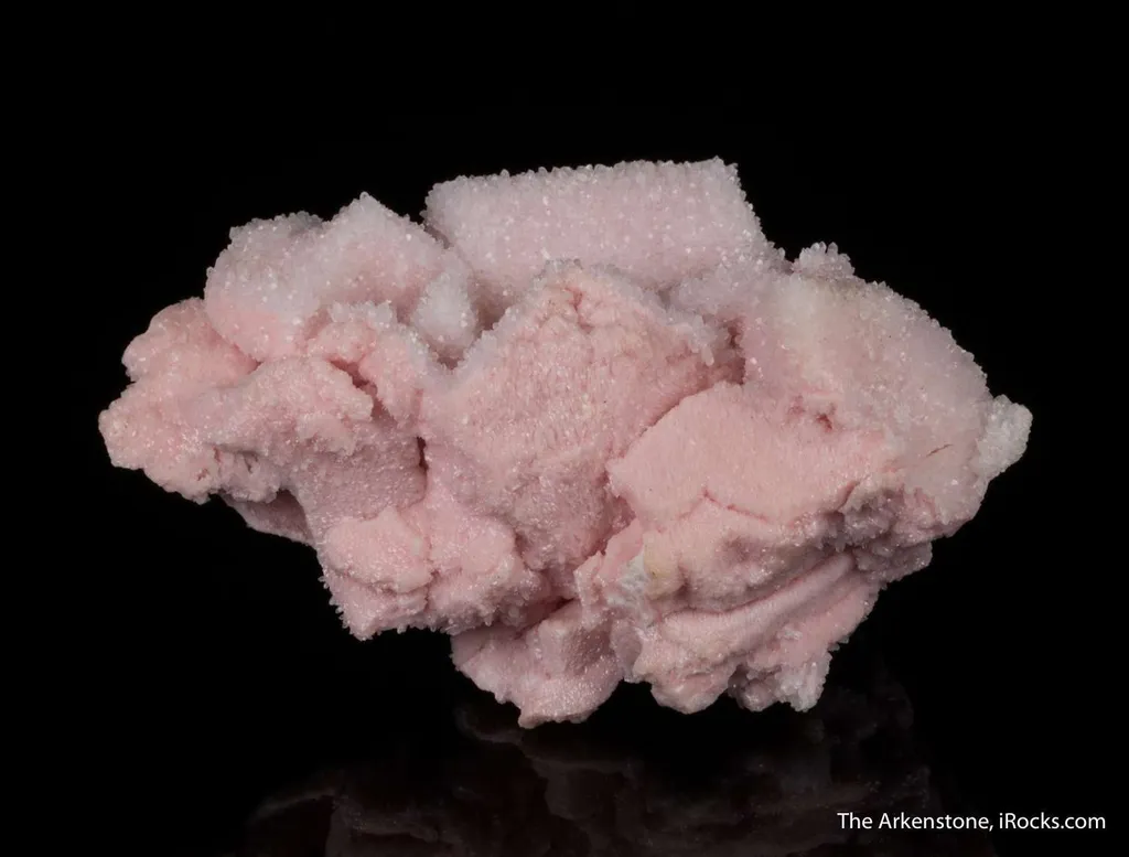 Rhodochrosite ps. Calcite, with Quartz image