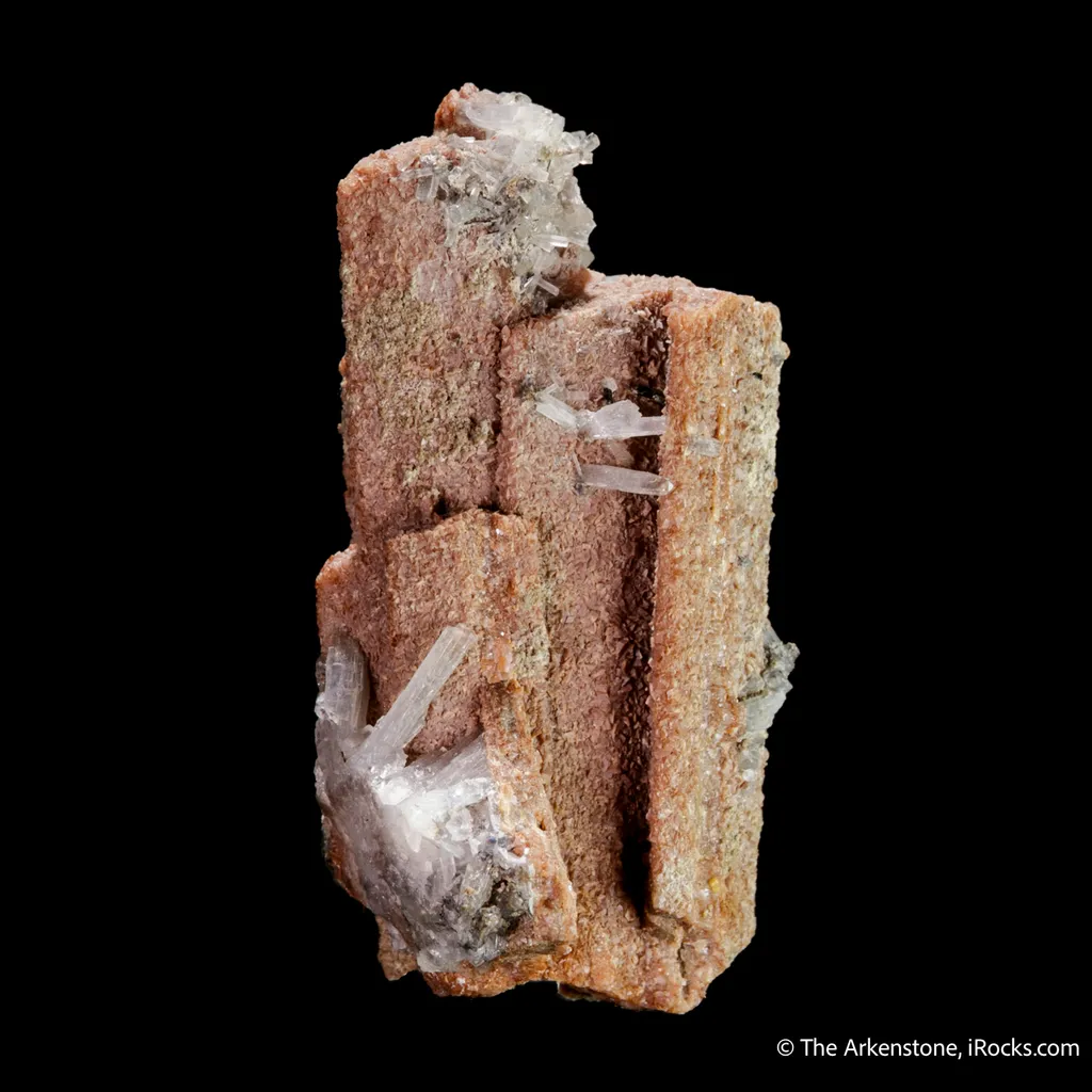 Rhodochrosite ps. Serandite, Natrolite image