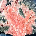 Rhodochrosite & pyrite 1026 grams - Manuelita Mine, Morococha District, Yauli Province, Junín, Peru - image 3