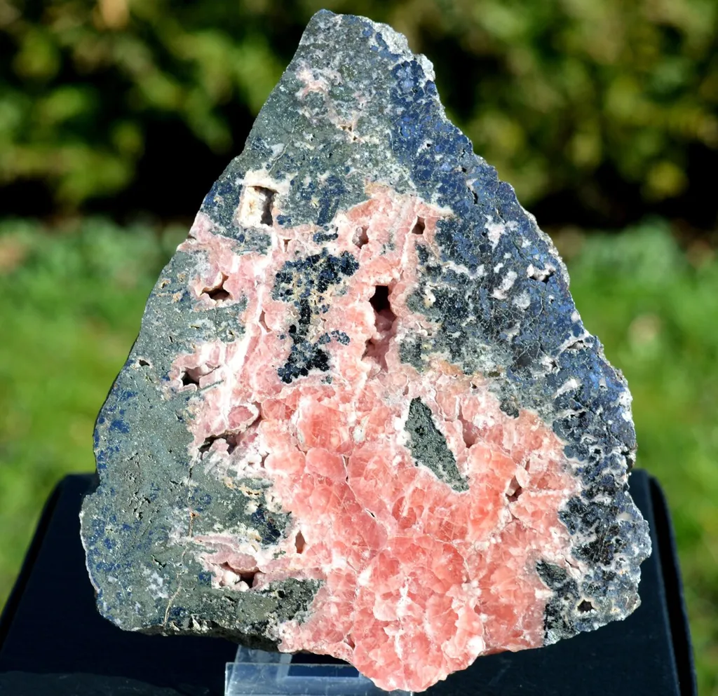Rhodochrosite & pyrite 1026 grams - Manuelita Mine, Morococha District, Yauli Province, Junín, Peru image
