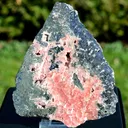 Rhodochrosite & pyrite 1026 grams - Manuelita Mine, Morococha District, Yauli Province, Junín, Peru - image 1