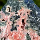 Rhodochrosite & pyrite 1026 grams - Manuelita Mine, Morococha District, Yauli Province, Junín, Peru - image 2