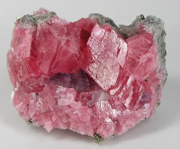 Rhodochrosite, Pyrite image