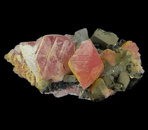 Rhodochrosite, Pyrite image