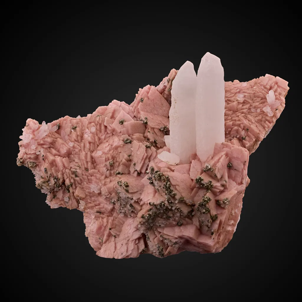 Rhodochrosite, Quartz image
