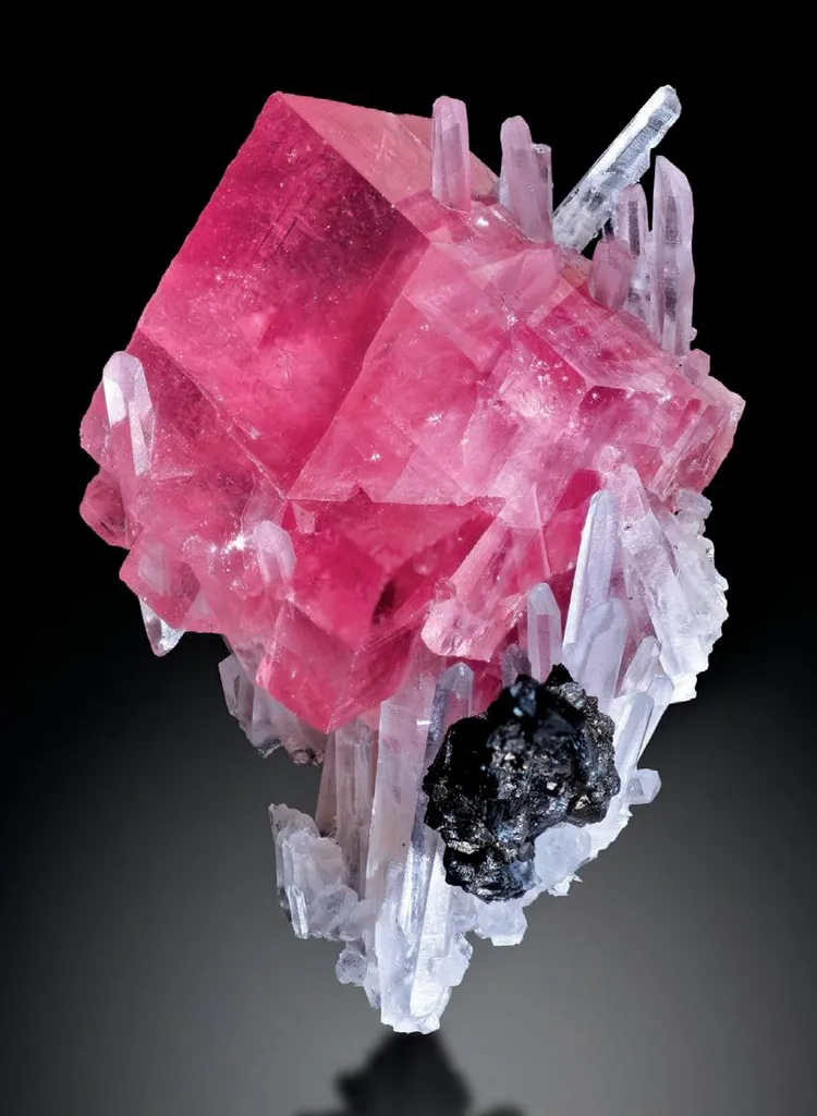Rhodochrosite, Quartz image