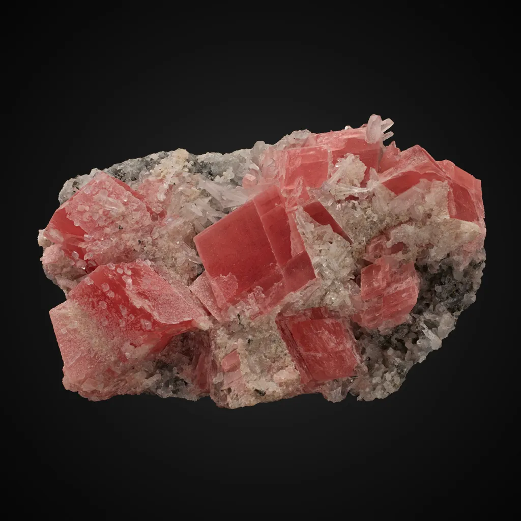 Rhodochrosite, Quartz image