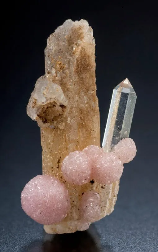 Rhodochrosite, Quartz image