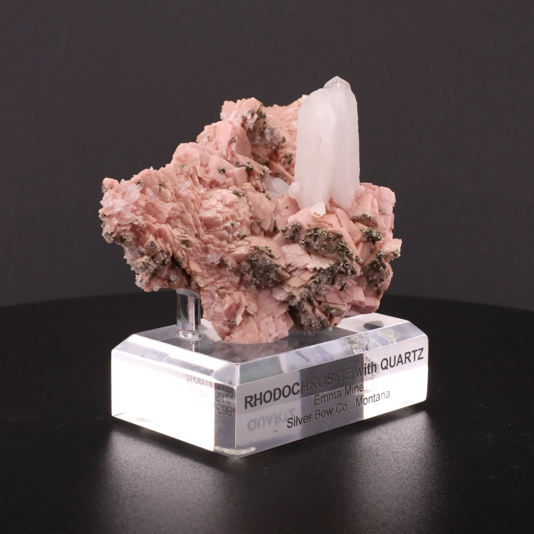 Rhodochrosite, Quartz - image 3