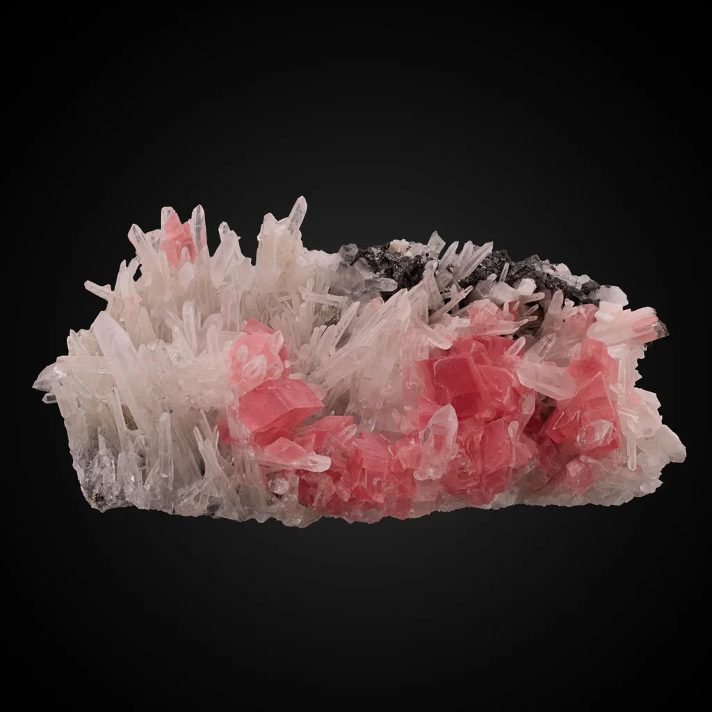 Rhodochrosite, Quartz image