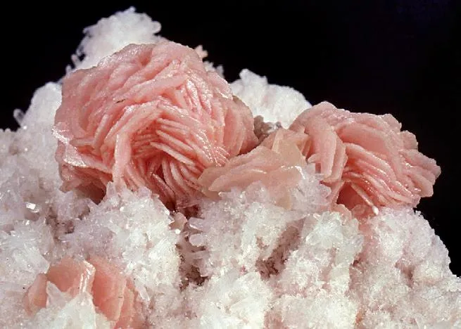 Rhodochrosite, Quartz image