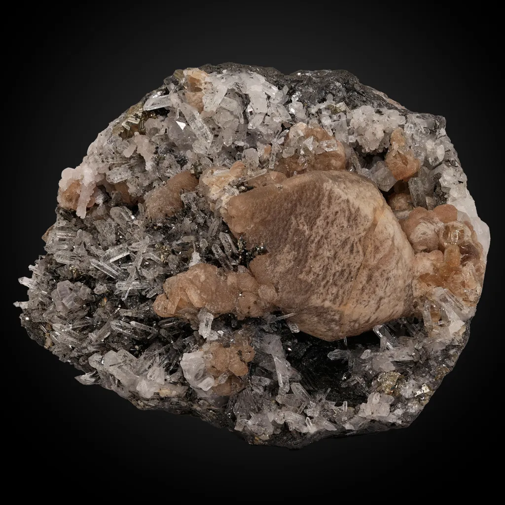 Rhodochrosite, Quartz image