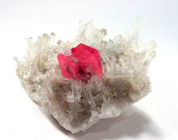 Rhodochrosite, Quartz image