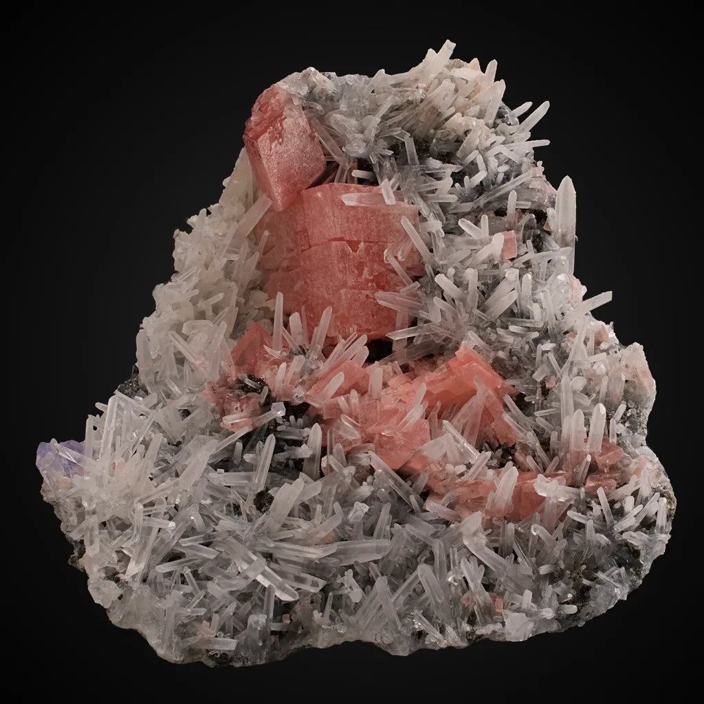 Rhodochrosite, Quartz image