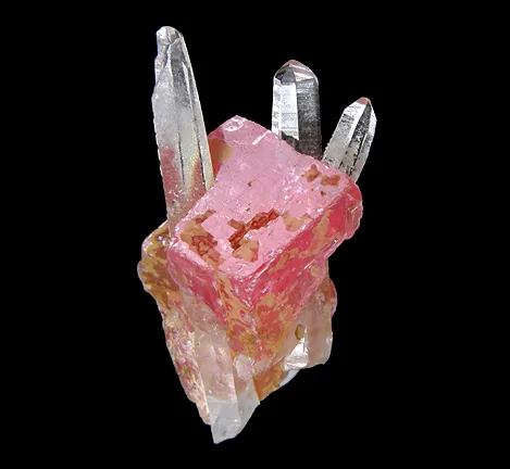 Rhodochrosite, Quartz image
