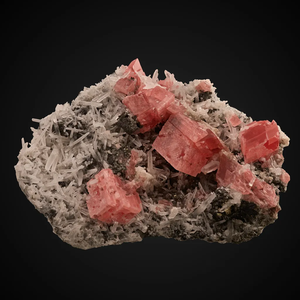 Rhodochrosite, Quartz image