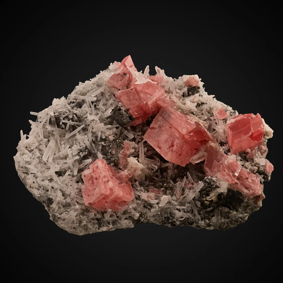 Rhodochrosite, Quartz - image 1