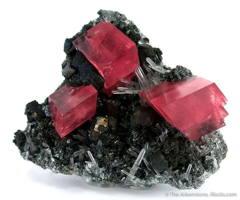 Rhodochrosite, Quartz, Chalcopyrite image