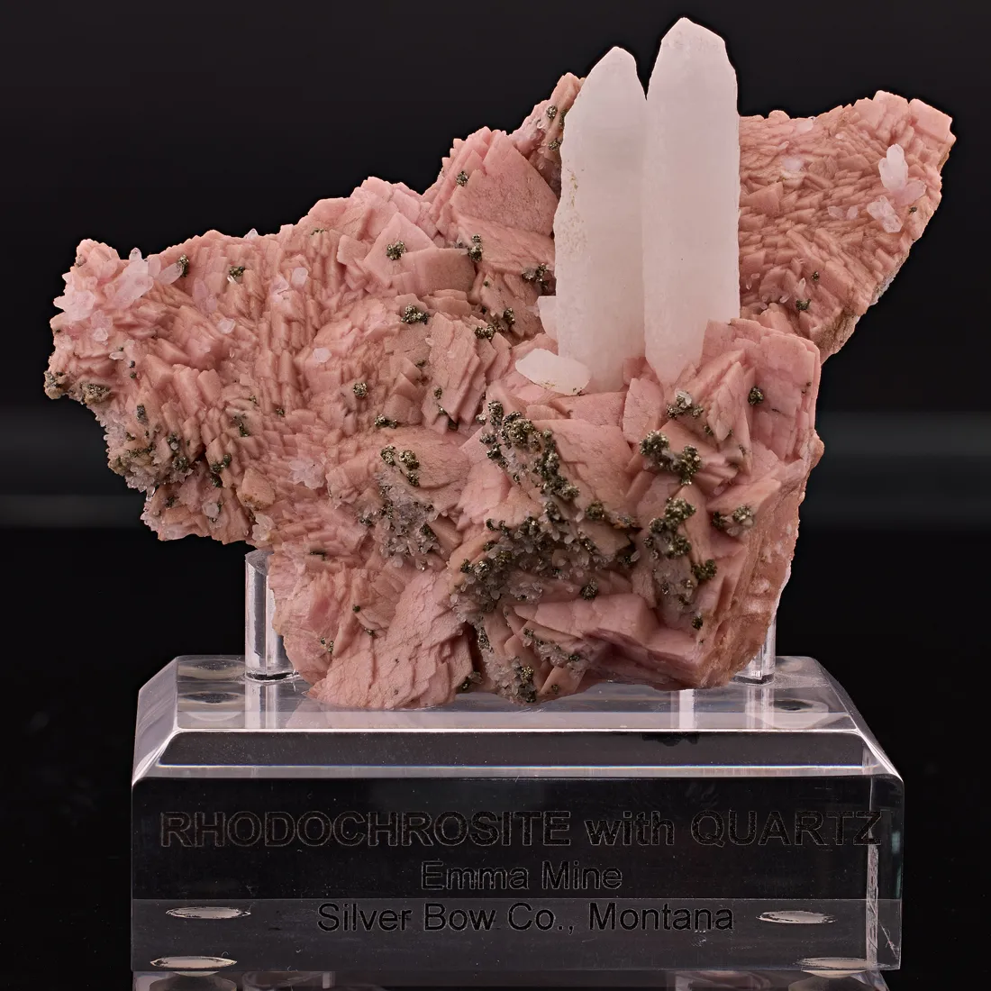 Rhodochrosite, Quartz - image 2
