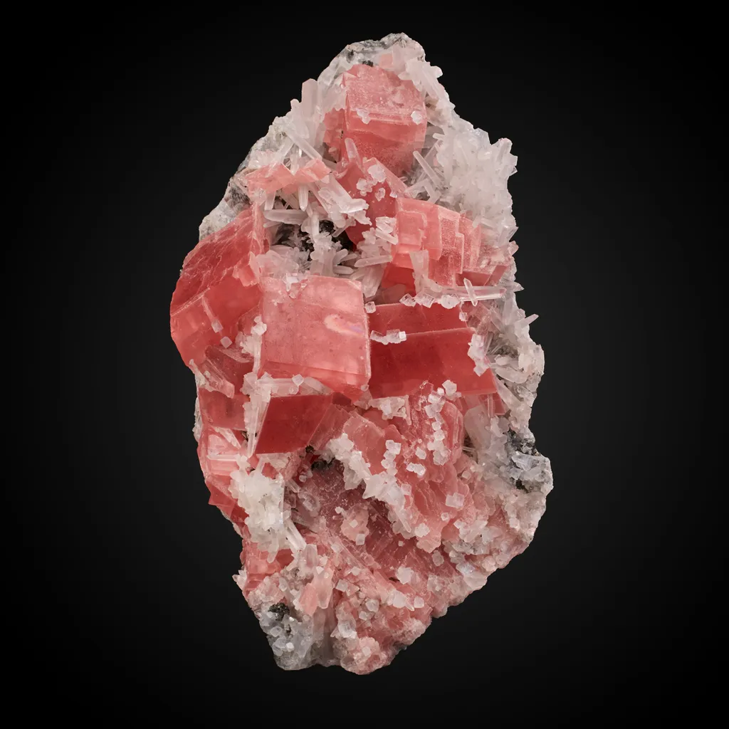 Rhodochrosite, Quartz image