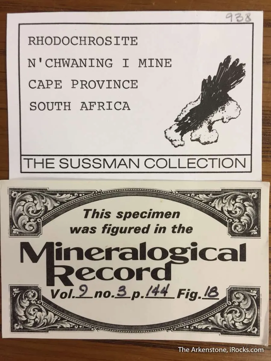 Rhodochrosite (shield crystals style, illustrated) - image 2