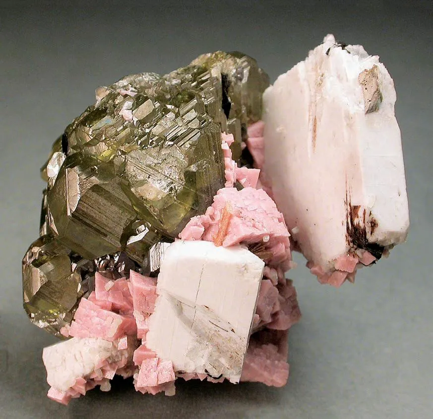 Rhodochrosite, Sphalerite, Microcline image
