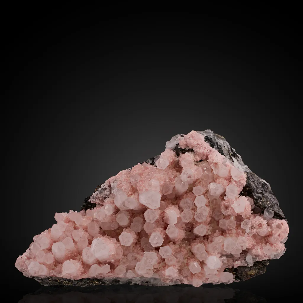 Rhodochrosite, Sphalerite, Quartz image