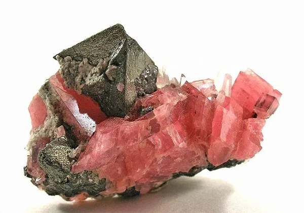 Rhodochrosite, Tetrahedrite, Quartz image