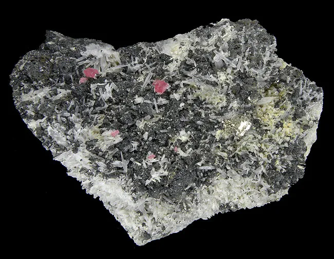 Rhodochrosite, Tetrahedrite, Quartz, Pyrite image