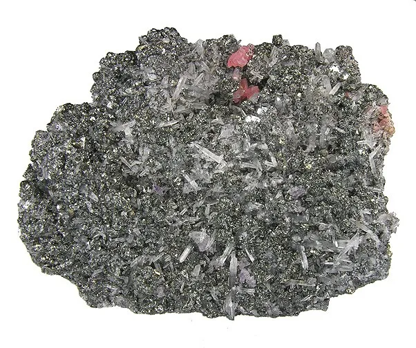 Rhodochrosite, Tetrahedrite, Quartz, Pyrite image