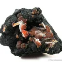 Rhodochrosite With Baryte on Romancheite - image 1