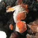 Rhodochrosite With Baryte on Romancheite - image 2