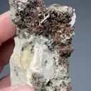 Rhodochrosite with Elpidite, Leifite, Fluorite - image 2