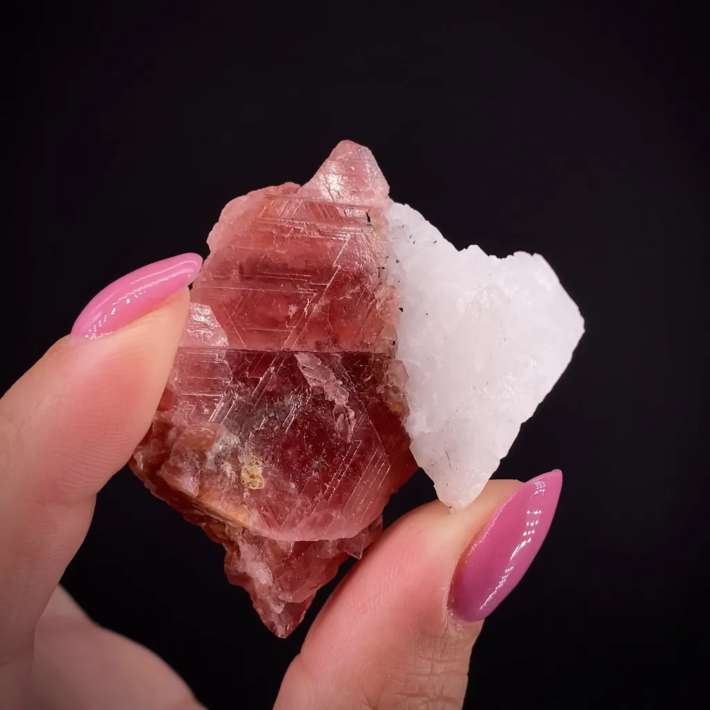 Rhodochrosite with Feldspar image